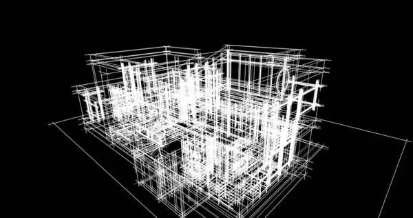 Abstrakcyjny Projekt Tapety Architektonicznej Cyfrowe Tło Koncepcyjne — Zdjęcie stockowe