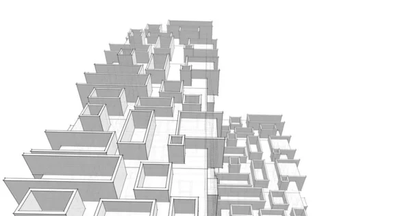 Абстрактный Архитектурный Дизайн Обоев Цифровой Концепт Фон — стоковое фото