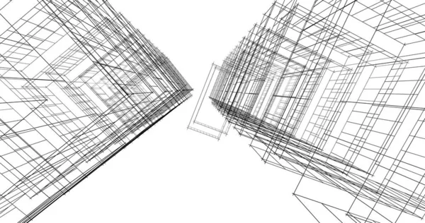 Abstrakcyjny Projekt Tapety Architektonicznej Cyfrowe Tło Koncepcyjne — Zdjęcie stockowe