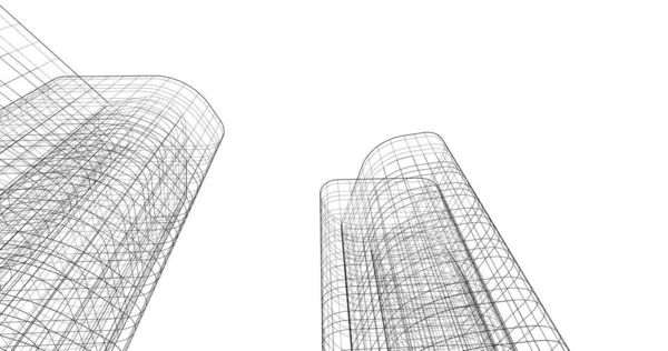 Абстрактный Архитектурный Дизайн Обоев Цифровой Концепт Фон — стоковое фото