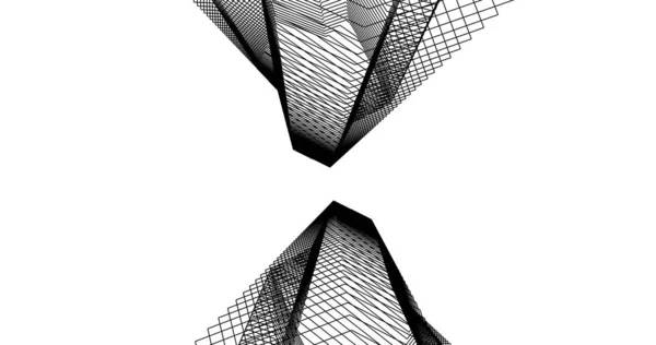 Mimari Sanat Konseptinde Soyut Çizgiler Minimum Geometrik Şekiller — Stok fotoğraf