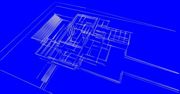 Disegno Astratto Carta Parati Architettonica Sfondo Concetto Digitale — Foto Stock