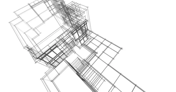 Abstrakcyjny Projekt Tapety Architektonicznej Cyfrowe Tło Koncepcyjne — Zdjęcie stockowe