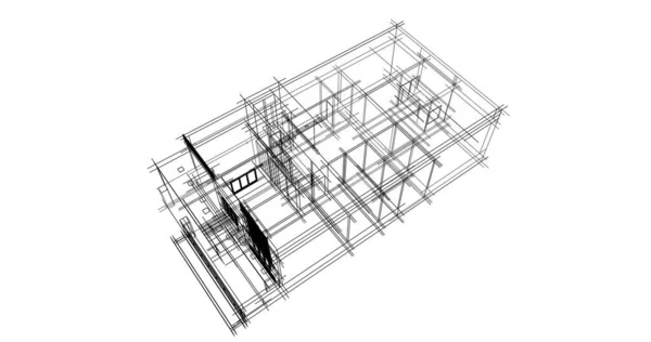 Minimal Geometrik Şekiller Mimari Çizgiler — Stok fotoğraf