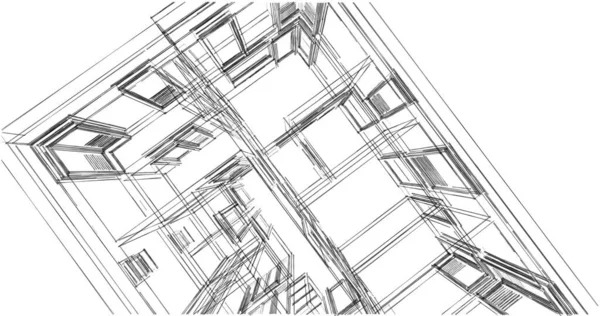 Abstrakcyjna Tapeta Architektoniczna Tło Cyfrowe — Zdjęcie stockowe