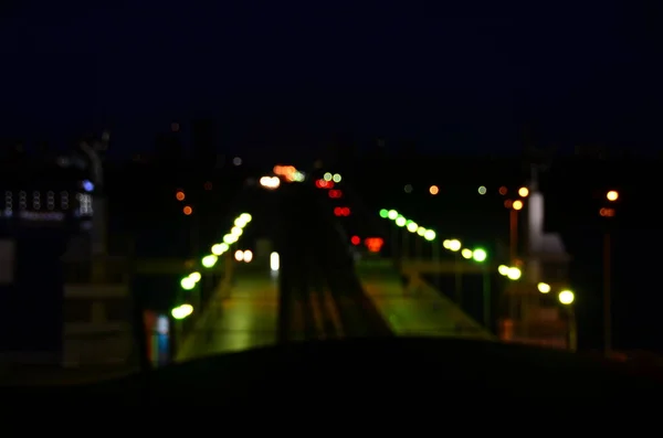 Розмиті Абстрактні Вогні Фон Міста Вночі — стокове фото