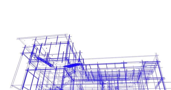 建筑墙纸设计 数字概念背景 — 图库照片