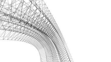 minimal 3d mimari şekillerde hareket etmek