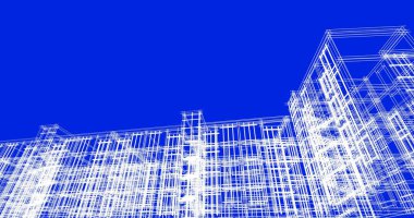 soyut mimari duvar kağıdı tasarımı, dijital konsept arkaplan