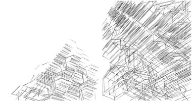 soyut mimari duvar kağıdı tasarımı, dijital konsept arkaplan