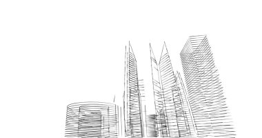 soyut mimari duvar kağıdı tasarımı, dijital konsept arkaplan