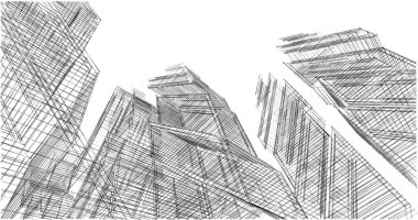 soyut mimari duvar kağıdı tasarımı, dijital konsept arkaplan