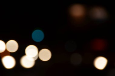 Bulanık soyut ışıklar gece şehrin arka planı