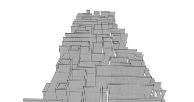 soyut mimari duvar kağıdı tasarımı, dijital konsept arkaplan