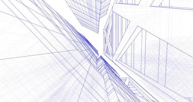 soyut mimari duvar kağıdı tasarımı, dijital konsept arkaplan