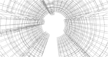 soyut mimari duvar kağıdı tasarımı, dijital konsept arkaplan