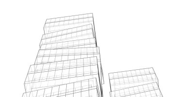 soyut mimari duvar kağıdı tasarımı, dijital konsept arkaplan