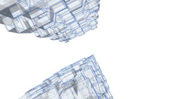 soyut mimari duvar kağıdı tasarımı, dijital konsept arkaplan