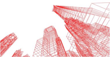 soyut mimari duvar kağıdı tasarımı, dijital konsept arkaplan