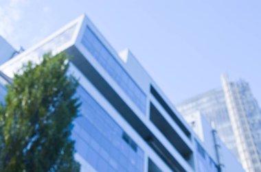 Bulanık şehir. Renkli soyut arkaplan