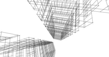 soyut mimari duvar kağıdı tasarımı, dijital konsept arkaplan