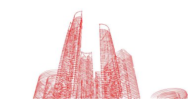 soyut mimari duvar kağıdı tasarımı, dijital konsept arkaplan