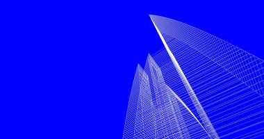 soyut mimari duvar kağıdı tasarımı, dijital konsept arkaplan