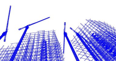 soyut mimari duvar kağıdı tasarımı, dijital konsept arkaplan