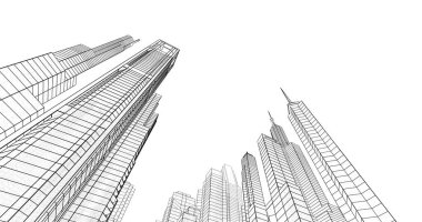 soyut mimari duvar kağıdı tasarımı, dijital konsept arkaplan