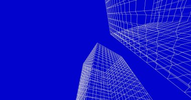 soyut mimari duvar kağıdı tasarımı, dijital konsept arkaplan