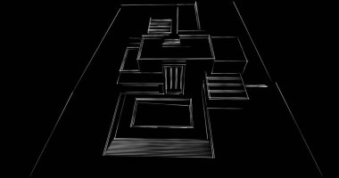 soyut mimari duvar kağıdı tasarımı, dijital konsept arkaplan