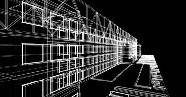 soyut mimari duvar kağıdı tasarımı, dijital konsept arkaplan
