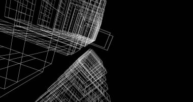 soyut mimari duvar kağıdı tasarımı, dijital konsept arkaplan