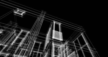 soyut mimari duvar kağıdı tasarımı, dijital konsept arkaplan