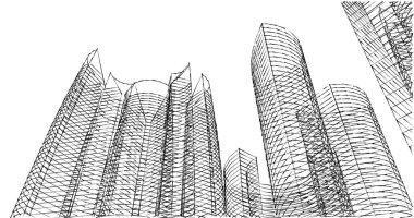 soyut mimari duvar kağıdı tasarımı, dijital konsept arkaplan