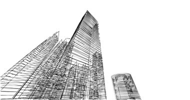 soyut mimari duvar kağıdı tasarımı, dijital konsept arkaplan