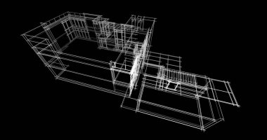 soyut mimari duvar kağıdı tasarımı, dijital konsept arkaplan