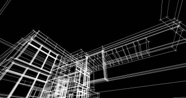 soyut mimari duvar kağıdı tasarımı, dijital konsept arkaplan