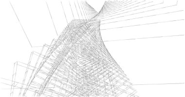 soyut mimari duvar kağıdı tasarımı, dijital konsept arkaplan