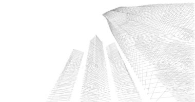 soyut mimari duvar kağıdı tasarımı, dijital konsept arkaplan