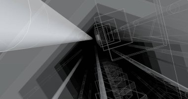 soyut mimari duvar kağıdı tasarımı, dijital konsept arkaplan