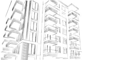 soyut mimari duvar kağıdı tasarımı, dijital konsept arkaplan