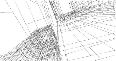 soyut mimari duvar kağıdı tasarımı, dijital konsept arkaplan