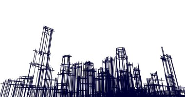 soyut mimari duvar kağıdı tasarımı, dijital konsept arkaplan