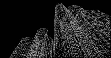 soyut mimari duvar kağıdı tasarımı, dijital konsept arkaplan