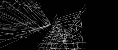 soyut mimari duvar kağıdı tasarımı, dijital konsept arkaplan