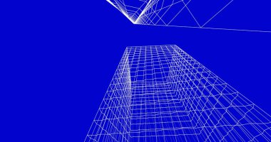 soyut mimari duvar kağıdı tasarımı, dijital konsept arkaplan