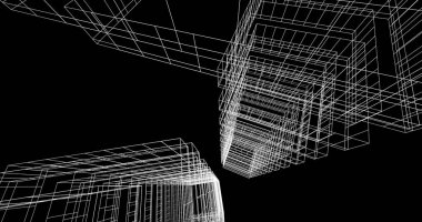 soyut mimari duvar kağıdı tasarımı, dijital konsept arkaplan