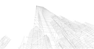 soyut mimari duvar kağıdı tasarımı, dijital konsept arkaplan