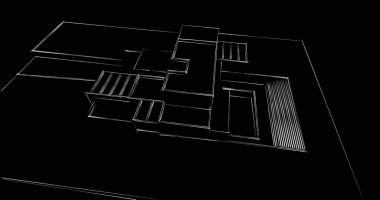 soyut mimari duvar kağıdı tasarımı, dijital konsept arkaplan
